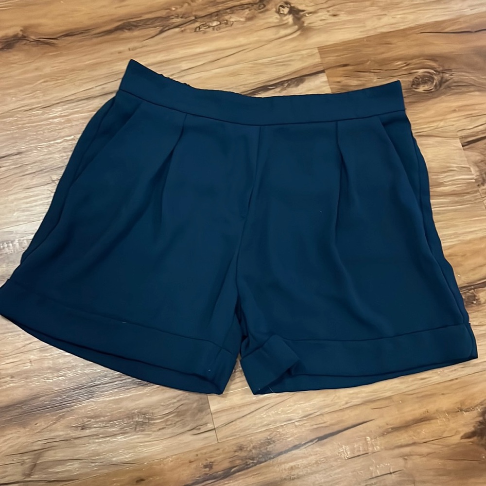 MNG navy blue suit shorts